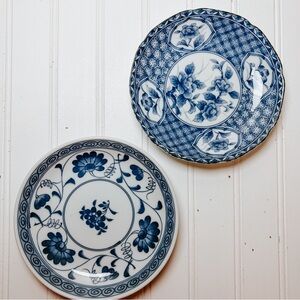 Vintage Blue and White Floral Plates | Plate Wall